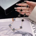 [Eternal Jewelry]CLOVER 10 MOTIFS ONYX NECKLACE - 图片 13