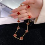 [Eternal Jewelry]CLOVER 10 MOTIFS CARNELIAN NECKLACE - 图片 3