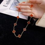 [Eternal Jewelry]CLOVER 10 MOTIFS CARNELIAN NECKLACE - 图片 11