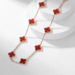 [Eternal Jewelry]CLOVER 10 MOTIFS CARNELIAN NECKLACE - 图片 13