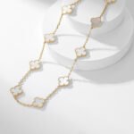 [Eternal Jewelry]CLOVER 10 MOTIFS WHITE MOTHER OF PEARL NECKLACE - 图片 3