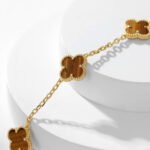 [Eternal Jewelry]CLOVER 10 MOTIFS TIGER EYE NECKLACE - 图片 8
