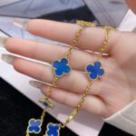 [Eternal Jewelry]CLOVER 10 MOTIFS BLUE AGATE NECKLACE - 图片 2