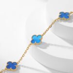 [Eternal Jewelry]CLOVER 10 MOTIFS BLUE AGATE NECKLACE - 图片 6