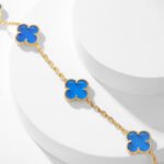 [Eternal Jewelry]CLOVER 10 MOTIFS BLUE AGATE NECKLACE - 图片 8