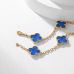 [Eternal Jewelry]CLOVER 10 MOTIFS BLUE AGATE NECKLACE - 图片 9