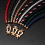 [Eternal Jewelry]FORCE LARGE HORSESHOE HALF DIAMOND BRACELET GOLD - 图片 17