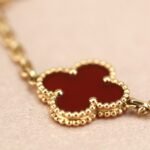 [Eternal Jewelry]CLOVER 5 MOTIFS RED AGATE  BRACELET - 图片 14