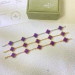[Eternal Jewelry]CLOVER  5 MOTIFS  PURPLE VIOLET BRACELET - 图片 4