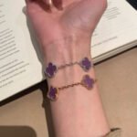 [Eternal Jewelry]CLOVER  5 MOTIFS  PURPLE VIOLET BRACELET - 图片 6