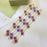[Eternal Jewelry]CLOVER 10 MOTIFS  PURPLE VIOLET  NECKLACE - 图片 4