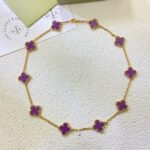 [Eternal Jewelry]CLOVER 10 MOTIFS  PURPLE VIOLET  NECKLACE