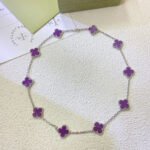 [Eternal Jewelry]CLOVER 10 MOTIFS  PURPLE VIOLET  NECKLACE - 图片 3
