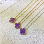[Eternal Jewelry]CLOVER 15MM  PURPLE VIOLET NECKLACE - 图片 2