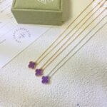 [Eternal Jewelry]CLOVER 15MM  PURPLE VIOLET NECKLACE - 图片 5