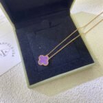 [Eternal Jewelry]CLOVER 15MM  PURPLE VIOLET NECKLACE - 图片 3
