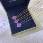 [Eternal Jewelry]CLOVER 15MM  PURPLE VIOLET NECKLACE - 图片 6