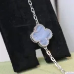 [Eternal Jewelry]CLOVER  5 MOTIF PURPLE CHALCEDONY BRACELET SILVER - 图片 4