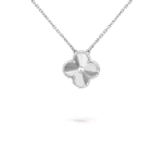 [Eternal Jewelry]CLOVER 15MM LASER NECKLACE SILVER