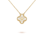 [Eternal Jewelry]CLOVER 15MM DIAMOND SINGLE FLOWER NECKLACE