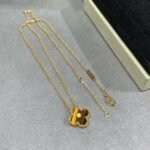 [Eternal Jewelry]CLOVER 15MM DIAMOND AND YELLOW TIGER'S EYE AGATE necklace - 图片 3