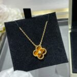 [Eternal Jewelry]CLOVER 15MM DIAMOND AND YELLOW TIGER'S EYE AGATE necklace - 图片 5