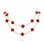 [Eternal Jewelry]CLOVER 20 MOTIFS CARNELIAN NECKLACE - 图片 2