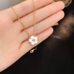 [Eternal Jewelry]LUCKY  WHITE MOP  PLUM BLOSSOM NECKLACE - 图片 4