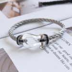 [Eternal Jewelry]FORCE LARGE HORSESHOE BLACK DIAMOND BRACELET SILVER - 图片 17