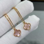 [Eternal Jewelry]CLOVER 15MM PINK MOTHER-OF-PEARL SINGLE FLOWER NECKLACE - 图片 3