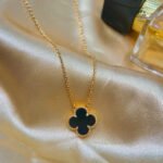 [Eternal Jewelry]CLOVER 15MM BLACK ONYX SINGLE FLOWER NECKLACE - 图片 5
