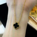 [Eternal Jewelry]CLOVER 15MM BLACK ONYX SINGLE FLOWER NECKLACE - 图片 7