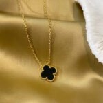 [Eternal Jewelry]CLOVER 15MM BLACK ONYX SINGLE FLOWER NECKLACE - 图片 8