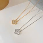 [Eternal Jewelry]CLOVER 15MM DIAMOND SINGLE FLOWER NECKLACE - 图片 2