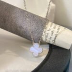 [Eternal Jewelry]CLOVER 15MM BLUE CHALCEDONY NECKLACE SILVER - 图片 7