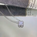 [Eternal Jewelry]CLOVER 15MM BLUE CHALCEDONY NECKLACE SILVER - 图片 8