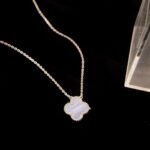 [Eternal Jewelry]CLOVER 15MM BLUE CHALCEDONY NECKLACE SILVER - 图片 9