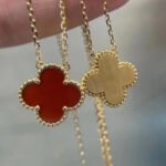 [Eternal Jewelry]CLOVER 15MM CARNELIAN SINGLE FLOWER NECKLACE - 图片 8