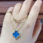 [Eternal Jewelry]CLOVER 15MM BLUE AGATE NECKLACE - 图片 8