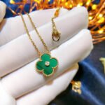 [Eternal Jewelry]CLOVER 15MM DIAMOND TURQUOISE NECKLACE - 图片 2