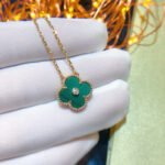 [Eternal Jewelry]CLOVER 15MM DIAMOND TURQUOISE NECKLACE - 图片 4