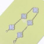[Eternal Jewelry]CLOVER  5 MOTIF PURPLE CHALCEDONY BRACELET SILVER - 图片 7