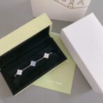 [Eternal Jewelry]CLOVER  5 MOTIF DIAMOND PURPLE CHALCEDONY BRACELET SILVER - 图片 6