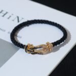 [Eternal Jewelry]FORCE LARGE HORSESHOE BLACK WHITE DIAMOND BRACELET ROSE GOLD - 图片 20