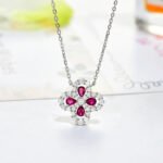 [Eternal Jewelry]LOOP NECKLACE FULL MOTIF DIAMOND 16MM MULTIPLE COLORS - 图片 4