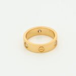 [Eternal Jewelry]LOVE RING 5.5MM 3 DIAMONDS PINK GOLD - 图片 3