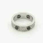 [Eternal Jewelry]LOVE RING 5.5MM DIAMONDS PAVED CERAMIC - 图片 2
