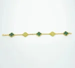 [Eternal Jewelry]CLOVER  5 MOTIF MALACHITE DIAMOND BRACELET - 图片 9