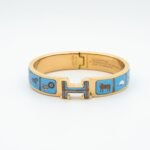 [Eternal Jewelry]H PINK GOLD BRACELET BLUE CERAMIC - 图片 2