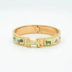 [Eternal Jewelry]H PINK GOLD BRACELET CREAM CERAMIC - 图片 2